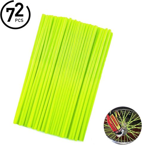 72Pcs Universal Spoke Skins Cover - Ovelur Wheel Spoke Wraps Skins Pipe Trim Decoration Protector For Motorcycle Dirt Bike Yamaha Harley Suzuki(Black and White) in Saudi Arabia