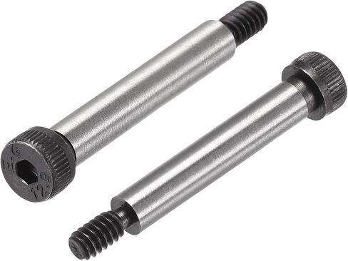 uxcell Alloy Steel Hexagon Socket Head Shoulder Screws Bolts, 1-3/4" Shoulder Length, 1/4" Shoulder Dia, #10-24 Thread, 4pcs in Saudi Arabia