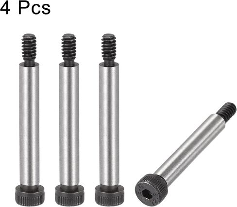 uxcell Alloy Steel Hexagon Socket Head Shoulder Screws Bolts, 1-3/4" Shoulder Length, 1/4" Shoulder Dia, #10-24 Thread, 4pcs in Saudi Arabia