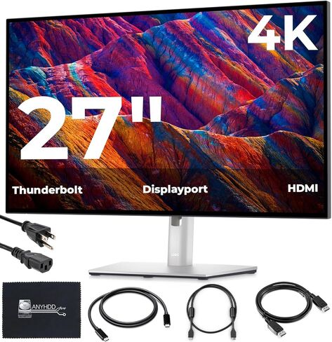 شاشة U3223QE UltraSharp Dell مقاس 32 بوصة بدقة 4K UHD WLED LCD - شاشة Dell مقاس 16:9 مقاس 32 بوصة مع سلك طاقة + كابل USB A-C + كابل USB C-C + كابل DisplayPort + قطعة قماش من الألياف الدقيقة متضمنة in Kuwait