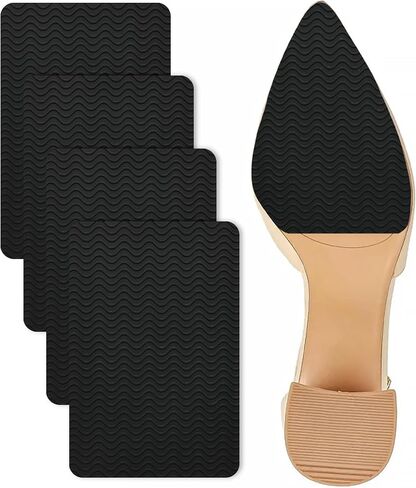 4 Pcs Non Slip Shoe Pads for Bottom of Shoes, Shoe Sole Protectors, Silicone Anti Slip Shoe Grips, Self Adhesive Sole Protector for High Heels, Shoe Gummies for Women (Clear) in Saudi Arabia