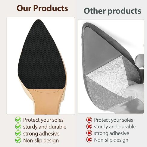 4 Pcs Non Slip Shoe Pads for Bottom of Shoes, Shoe Sole Protectors, Silicone Anti Slip Shoe Grips, Self Adhesive Sole Protector for High Heels, Shoe Gummies for Women (Clear) in Saudi Arabia