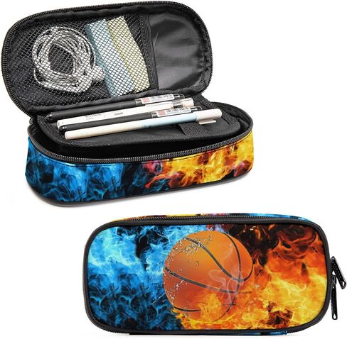حافظة أقلام مطبوعة لكرة القدم، حقيبة أقلام رصاص ذات سعة كبيرة، حقيبة أقلام رصاص مع حجرة بسحاب، حقيبة قرطاسية متعددة الوظائف للأولاد لطلاب العودة إلى المدرسة in Kuwait