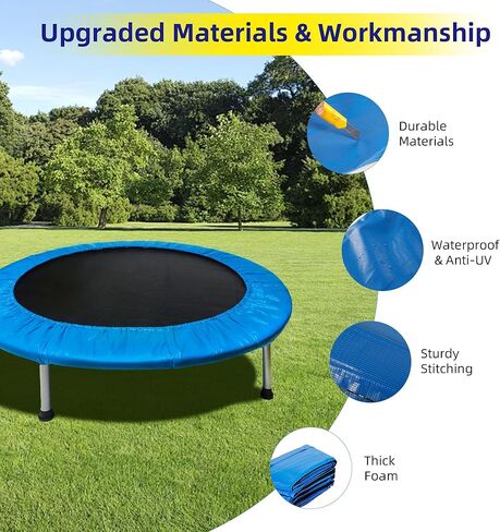 15 ft Trampoline Pad Replacement, Durable Trampoline Safety Pad, Waterproof Trampoline Spring Cover 15 ft Round Without Hole for Pole, Trampoline Accessories Make The Trampoline Look New Again in Kuwait