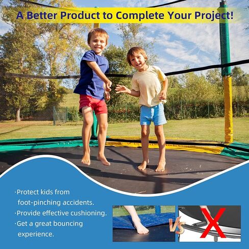 15 ft Trampoline Pad Replacement, Durable Trampoline Safety Pad, Waterproof Trampoline Spring Cover 15 ft Round Without Hole for Pole, Trampoline Accessories Make The Trampoline Look New Again in Kuwait