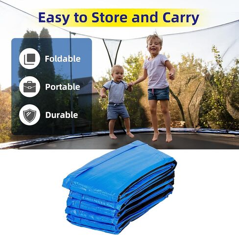 15 ft Trampoline Pad Replacement, Durable Trampoline Safety Pad, Waterproof Trampoline Spring Cover 15 ft Round Without Hole for Pole, Trampoline Accessories Make The Trampoline Look New Again in Kuwait