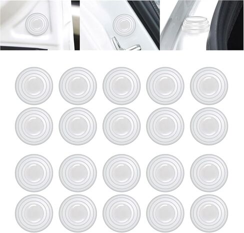 20 PCS Car Door Shock Anti-Shock Pad, Shock Absorbing Buffer Sound Cushion, Car Door Impact Absorber, Suitable for Most Cars (Black) in Saudi Arabia