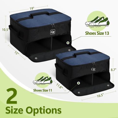 Odor-Absorbing 2-Layer Large Golf Trunk Organizer with Activated Carbon Fabric - Water-Resistant Golf Shoe Bag for Shoes Balls Tees Clothes Gloves Golf Accessories, Fathers Day Dad Gifts for Men in Saudi Arabia