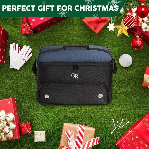 Odor-Absorbing 2-Layer Large Golf Trunk Organizer with Activated Carbon Fabric - Water-Resistant Golf Shoe Bag for Shoes Balls Tees Clothes Gloves Golf Accessories, Fathers Day Dad Gifts for Men in Saudi Arabia