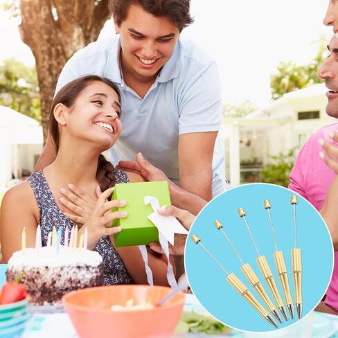 450 Pieces Beadable Pens - 150 Plastic Beadable Pens Bulk, Refills & Pen Bags Included - Beaded Pens Kit Cute Ballpoint Pens Black Ink - DIY Pens for Students & Teachers (Multicolor) in Kuwait