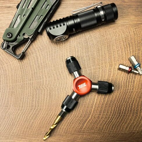 711L EDC Y Driver I Three Way 1/4" Hex Bit Driver I Y Type Hex Socket Wrench I Compact Motorcycle Bicycle Bike Tool (RED) in Saudi Arabia
