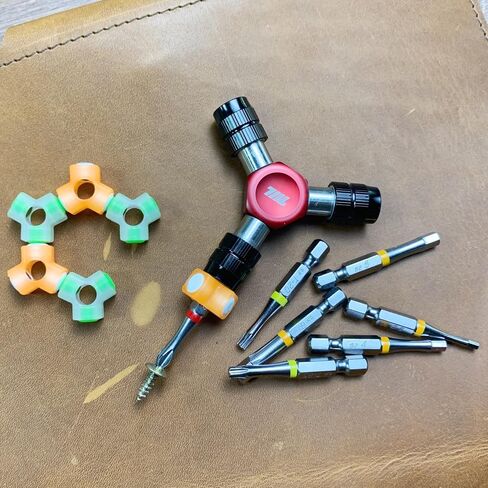 711L EDC Y Driver I Three Way 1/4" Hex Bit Driver I Y Type Hex Socket Wrench I Compact Motorcycle Bicycle Bike Tool (RED) in Saudi Arabia