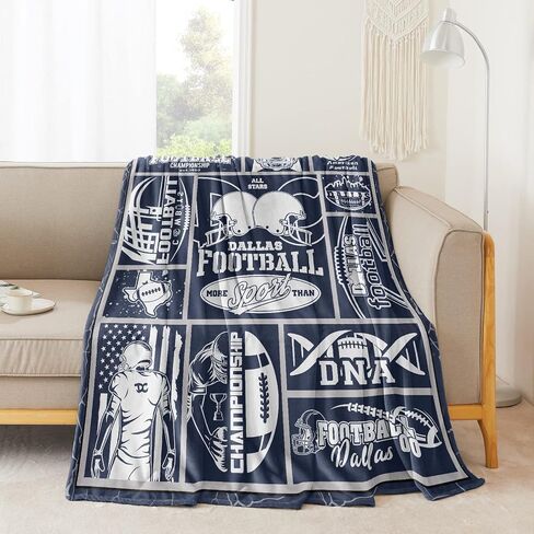 Football Throw Blanket Gifts, Football Lover Sports Blankets for Gift, Team Fans Style Travel Blanket Gifts 60"x50" in Saudi Arabia