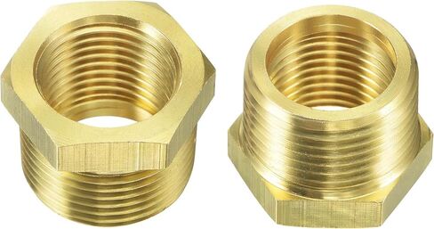 2 Pcs Gold 57480-1208 Brass Garden Hose Fitting, Pipe Adapter Connector, 3/4'' GHT Male * 1/2'' NPT Female Garden Hose Parts for Connectors Hose Connectors and Accessories, Parts and Connectors in Saudi Arabia