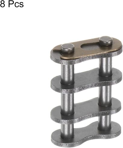 uxcell 8Pcs #50-2/10A-2 Double Roller Chain Connecting Links 15.875mm Pitch Carbon Steel Master Connector Link, Chain Master Links for 10A-2/#50-2 Chain in Saudi Arabia