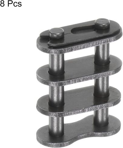 uxcell 8Pcs #50-2/10A-2 Double Roller Chain Connecting Links 15.875mm Pitch Carbon Steel Master Connector Link, Chain Master Links for 10A-2/#50-2 Chain in Saudi Arabia