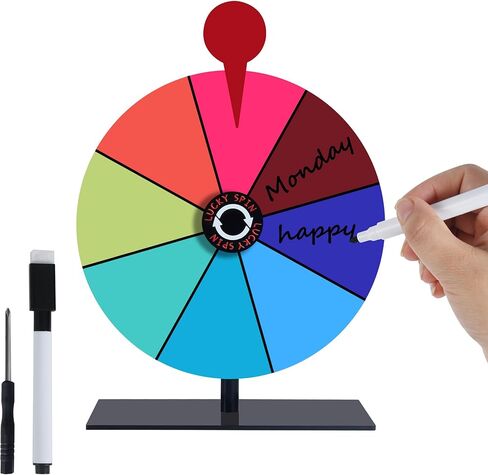 8 Inch Prize Wheel,Spin Wheel for Prizes,Spinning Wheel with Stand, Wheel of Fortune,Prize Wheel Spinner,Ideal for Fortune Games, House Parties, Trade Shows, Carnivals in Saudi Arabia