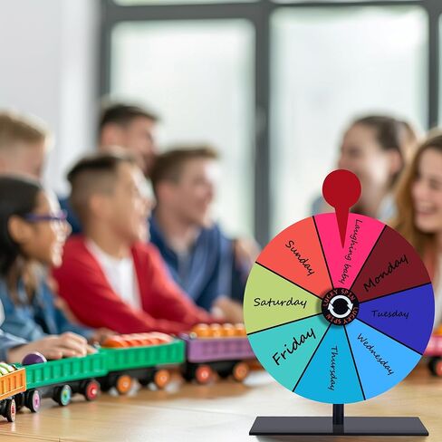 8 Inch Prize Wheel,Spin Wheel for Prizes,Spinning Wheel with Stand, Wheel of Fortune,Prize Wheel Spinner,Ideal for Fortune Games, House Parties, Trade Shows, Carnivals in Saudi Arabia