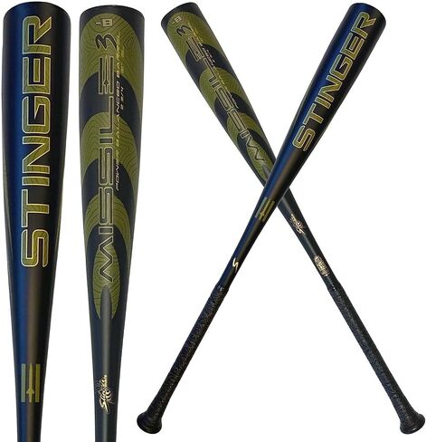 Stinger Missile 3 USSSA Baseball Bat Drop 10 و8 و5 - مضرب بيسبول شبابي معتمد من قطعة واحدة - برميل 2 3/4 بوصة in Saudi Arabia