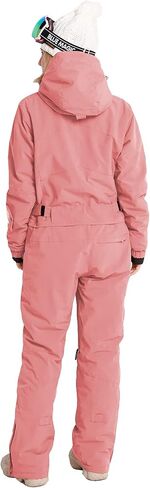 Womens One Piece Ski Suit Colorful Jumpsuits Snowboard Snowsuits Winter Outdoor Waterproof for Snow Sports(XL,Pink) in Saudi Arabia