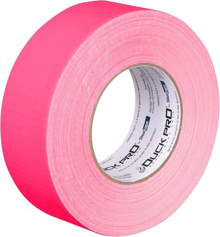Shurtape Duck Pro درجة الأغراض العامة، درجة التخصص، شريط لاصق من القماش الفلوريسنت لوضع الملصقات ووضع علامات على الأرضية وتجليد الكتب، 48 مم × 60 ياردة، 9.0 مل، برتقالي فلورسنت، 1 لفة (105451) in Kuwait