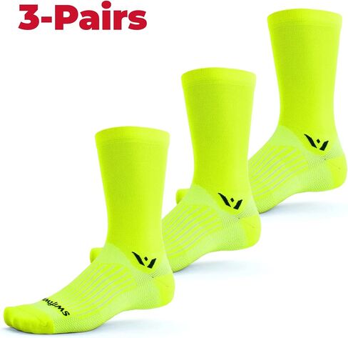 Swiftwick- ASPIRE Crew Cycling Socks, Firm Compression Fit, Moisture Wicking in Saudi Arabia