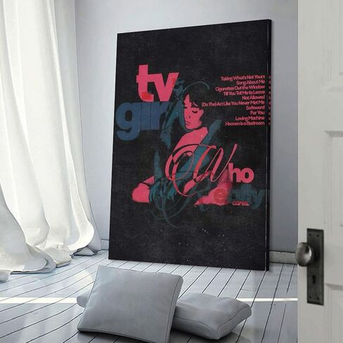 -Tv Girl- غلاف الألبوم ملصق قماش جدار الفن غرفة جماليات HD اللوحة الزخرفية الحديثة للمراهقين غرفة نوم غرفة المعيشة النوم ديكو 12 × 18 بوصة (30 × 45 سم) in Kuwait