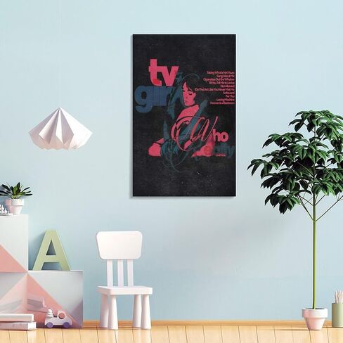 -Tv Girl- غلاف الألبوم ملصق قماش جدار الفن غرفة جماليات HD اللوحة الزخرفية الحديثة للمراهقين غرفة نوم غرفة المعيشة النوم ديكو 12 × 18 بوصة (30 × 45 سم) in Kuwait