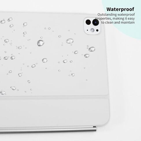 ملصقات لاصقة للأجهزة اللوحية IMMOENUC 3 في 1 لجهاز iPad Pro M5 M4 (A2925/A2926) لعام 2025 2024 (A2925/A2926) لوحة مفاتيح سحرية مقاس 13 بوصة حافظة واقية لكامل الجسم من الفينيل مواد متينة غطاء ملتف ذاتي اللصق، مقطوع مسبقًا (أبيض) in Kuwait