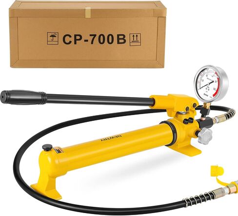 NEWTRY CP-700 Manual Hydraulic Hand Pump w/Oil Gauge Single Acting 9947psi for Separate Type Hydraulic Tool… in Saudi Arabia