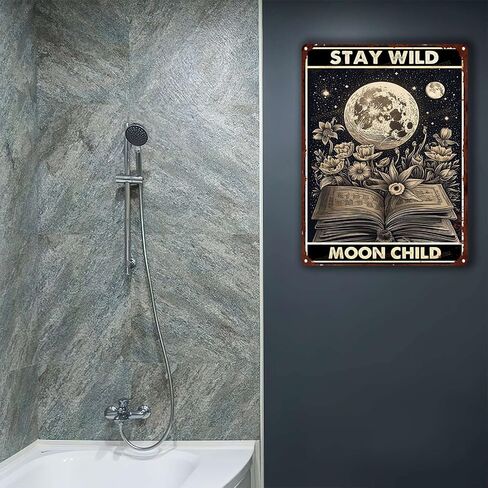 Decor Art Tin Signs Stay Wild Moon Child Tin Signs Pub Diner Cafe Wall Decor Home Decor Art 6x8inch in Kuwait