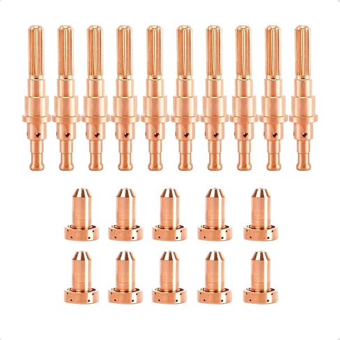 PLAXCON 10pcs 9-8210 Tip & 10pcs 9-8215 Electrode 60A Nozzle for Cutmaster 52 Thermal Dynamics SL60 SL100 Torch Consumables in Saudi Arabia