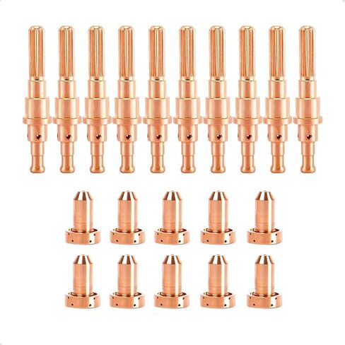 PLAXCON 10pcs 9-8210 Tip & 10pcs 9-8215 Electrode 60A Nozzle for Cutmaster 52 Thermal Dynamics SL60 SL100 Torch Consumables in Saudi Arabia