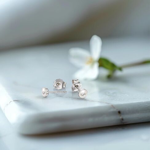 925 Sterling Silver Round Setting 4-10 mm Bezel Cups Stud Earrings with Post & Butterfly Backs in Saudi Arabia