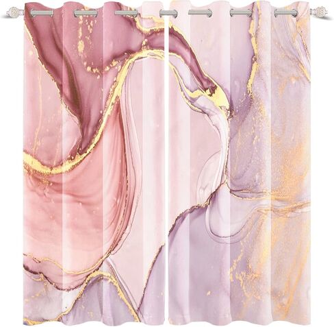 Blackout Curtains Marble Window Drapes White and Grey Marble Window Curtains Marble Cracks Pattern Abstract Art Window Treatments for Living Room Bedroom Kitchen,53x45 inch,2 Panels in Saudi Arabia