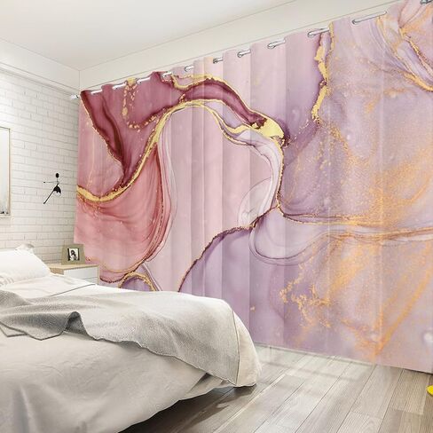 Blackout Curtains Marble Window Drapes White and Grey Marble Window Curtains Marble Cracks Pattern Abstract Art Window Treatments for Living Room Bedroom Kitchen,53x45 inch,2 Panels in Saudi Arabia