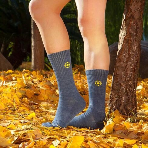 ja vie JAVIE 86% Merino Wool Lightweight Mid-Calf Crew Socks for Men & Women Ultra Soft Cushioned with Seamless Toe in Saudi Arabia