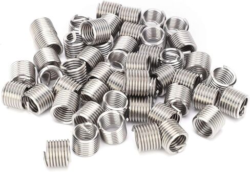 50pcs M10 x 1.5 Wire Thread Insert Thread Repair Sleeve Socket Bushing Screw Steel Shell Spiral Wire Helicoil Screw for Automotive Repair(1.5D) in Saudi Arabia