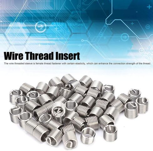 50pcs M10 x 1.5 Wire Thread Insert Thread Repair Sleeve Socket Bushing Screw Steel Shell Spiral Wire Helicoil Screw for Automotive Repair(1.5D) in Saudi Arabia