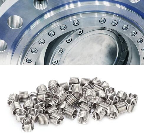50pcs M10 x 1.5 Wire Thread Insert Thread Repair Sleeve Socket Bushing Screw Steel Shell Spiral Wire Helicoil Screw for Automotive Repair(1.5D) in Saudi Arabia