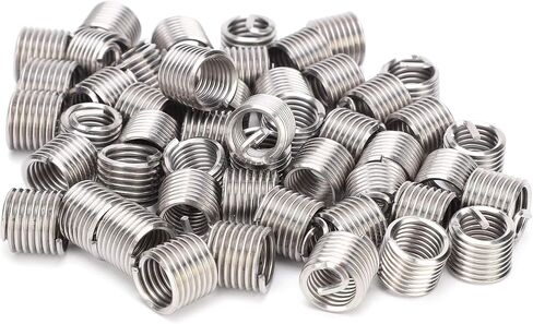 50pcs M10 x 1.5 Wire Thread Insert Thread Repair Sleeve Socket Bushing Screw Steel Shell Spiral Wire Helicoil Screw for Automotive Repair(1.5D) in Saudi Arabia