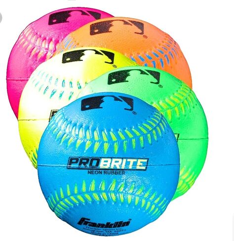 كرة فرانكلين MLB المطاطية Pdq Neon Probrite T-Ball (12 قطعة) in Saudi Arabia