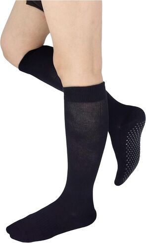 Women's Cushioned Odor Control Knee High Non Slid Gel Grips Yoga Pilate Barre Dance Socks in Saudi Arabia