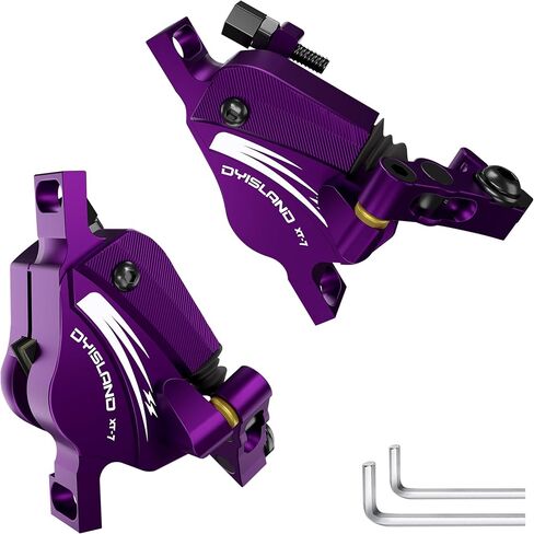 XT-7 Hydraulic Disc Brakes Calipers,Line Pulling/Cable Actuated Front & Rear Brake Calipers for MTB/Mountain/Road Bike/E-Bike. in Saudi Arabia