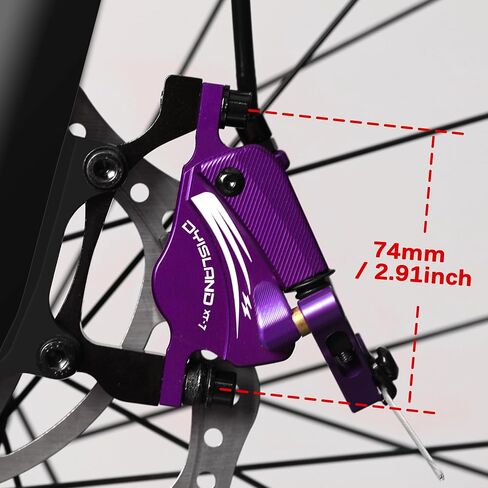 XT-7 Hydraulic Disc Brakes Calipers,Line Pulling/Cable Actuated Front & Rear Brake Calipers for MTB/Mountain/Road Bike/E-Bike. in Saudi Arabia