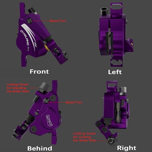 XT-7 Hydraulic Disc Brakes Calipers,Line Pulling/Cable Actuated Front & Rear Brake Calipers for MTB/Mountain/Road Bike/E-Bike. in Saudi Arabia