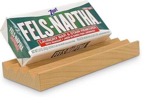 قالب منظف الغسيل Fels Naptha - 5 أونصة من صابون الغسيل Fels Naptha وحزمة مزيل البقع (نمط الممشى الخشبي) - احصل على الإكسسوار المثالي لقضبان صابون Fels Naptha الخاصة بك. in Kuwait