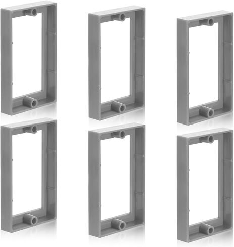 6pcs Electric Box Extender, 1/2" Single Gang Receptacle Outlet Box Extenders Outlet Extension Box for Electric Outlet Switches and Electric Box (Black) in Saudi Arabia
