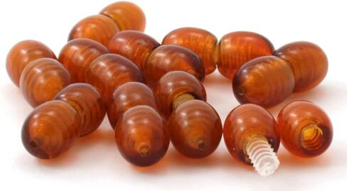 TipTopEco Plastic Screw Clasps for Jewelry Making – 20 pcs – DIY Bracelets or Necklaces (Cognac) in Saudi Arabia