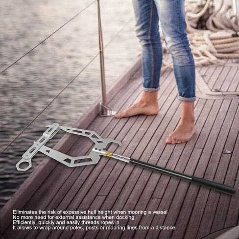 The Boat Hook,Dock Hook,Easy Long Distance Threader,Telescoping Boat Hook, Multi Purpose Dock Hook for Your Home and Outdoor U Type Mooring Rope Threader Dock Hook Cable Wire Guider(Normal Version) in Saudi Arabia